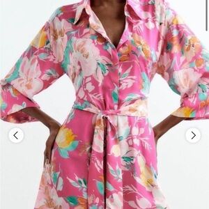 Women’s Zara Silk Floral Dress